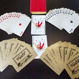 RARE Winnebago Farm Dairy Leo W Kramer Gold - Brown & Bigelow Box Playing Cards